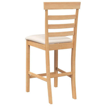 Bar stool with pillow 2pcs. Nature solid wood rubber tree,  Bar Seating, Sleek Bar Chair, Contemporary Design, Highquality Wood, Backrest Stool, Padded Stool, Bar Setup