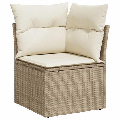 Loungeset – Tuinset – Loungesofa – Tuinmeubel – Modulair – Beige Kleur – Weerbestendig Poly Rattan – Stevig Metalen Frame