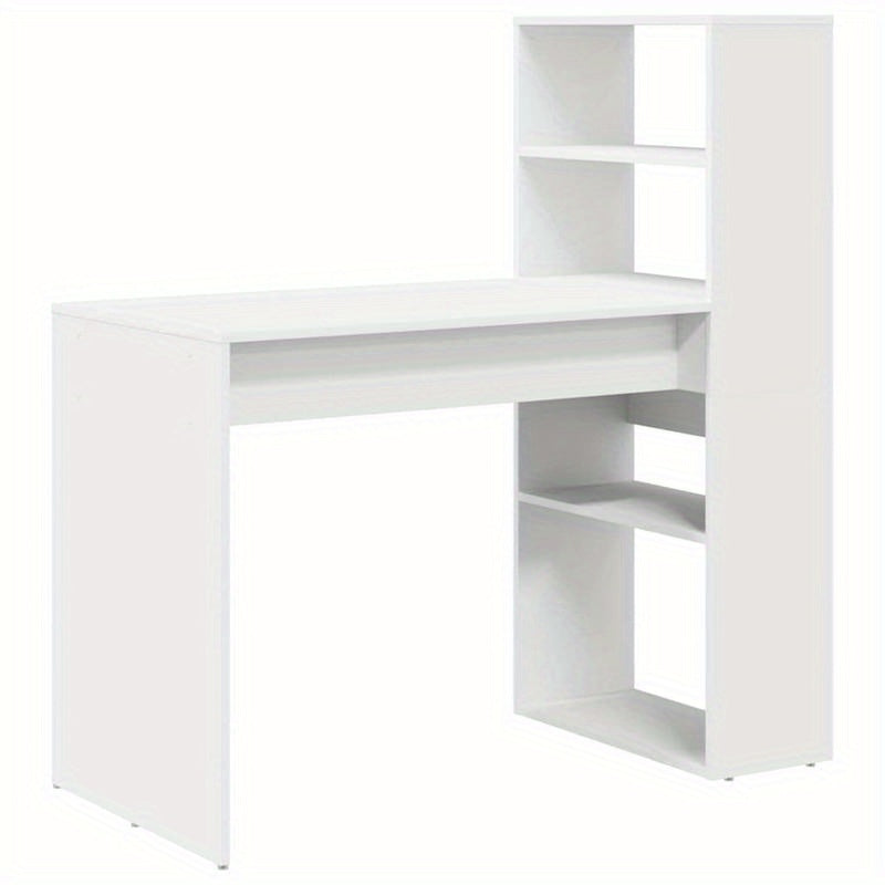 Bureau – Bureautafel – Computertafel – Schrijftafel – Werktafel – Wit – Massief Hout – Compact 113x54x120 cm – Met Laden en Opbergruimte