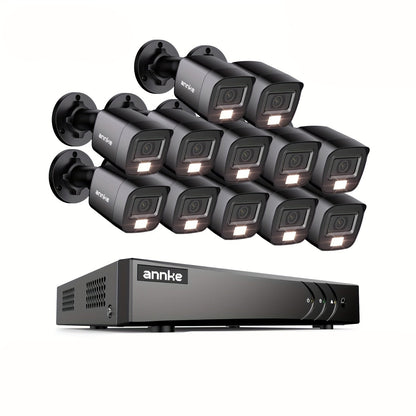 Beveiligingsset Bedraad – Camerabewaking – CCTV Systeem – Toezichtcamera Set – DVR Recorder – 0TB Opslag – Slimme AI Bewegingdetectie – 20 Meter Nachtzicht