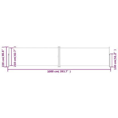 Schermdoek – Zonwering – Privacydoek – Tuinscherm – Schuttingdoek – Zwart – Uitbreidbaar 220x1000 cm – Duurzaam Polyester – Zonwerend 91-100%