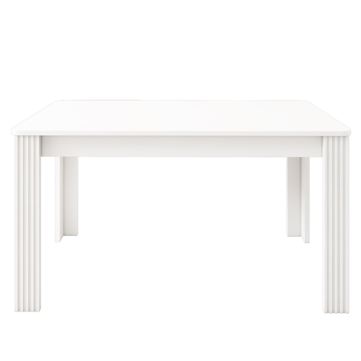 Dining Table, Contemporary Dining Table, Sturdy Dining Table, Table with Four Legs, Oak Wood Table, Rectangular Dining Table, Coffee Leisure Table, Modern Simple Dining Table, White[OLD SKU:WF312300AAW]