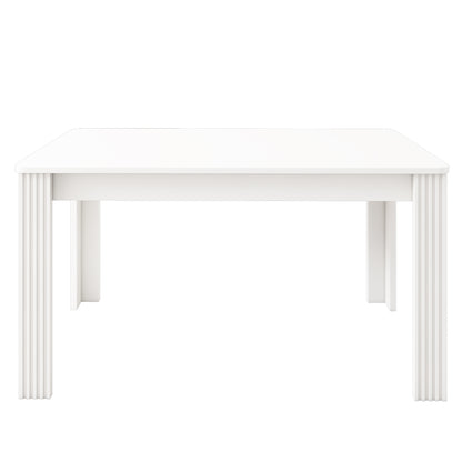 Dining Table, Contemporary Dining Table, Sturdy Dining Table, Table with Four Legs, Oak Wood Table, Rectangular Dining Table, Coffee Leisure Table, Modern Simple Dining Table, White[OLD SKU:WF312300AAW]