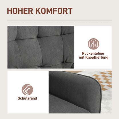 Fauteuil – Relaxfauteuil – Zitzak – Loungestoel – Armstoel – Velvetlook Bekleding – Max. Draaggewicht 120 Kg – Grijs