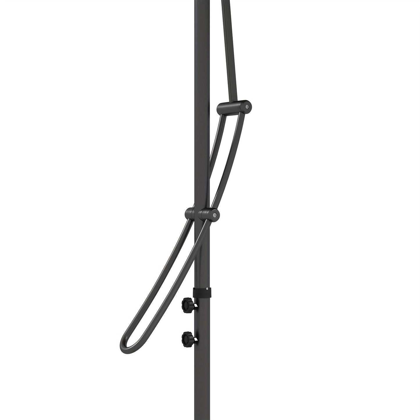 Parasol – Zonnescherm – Buitenscherm – Terrasparasol – Stabiele Parasol – Verstelbare Hoogte – Aluminium Frame – Donkerblauw Polyester – Kruisvoet 55-60 kg – Handmatige Slinger