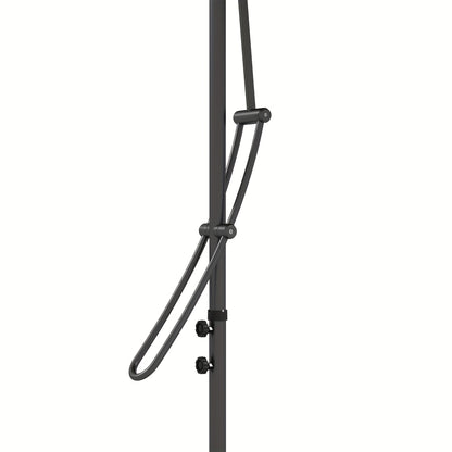 Parasol – Zonnescherm – Buitenscherm – Terrasparasol – Stabiele Parasol – Verstelbare Hoogte – Aluminium Frame – Donkerblauw Polyester – Kruisvoet 55-60 kg – Handmatige Slinger