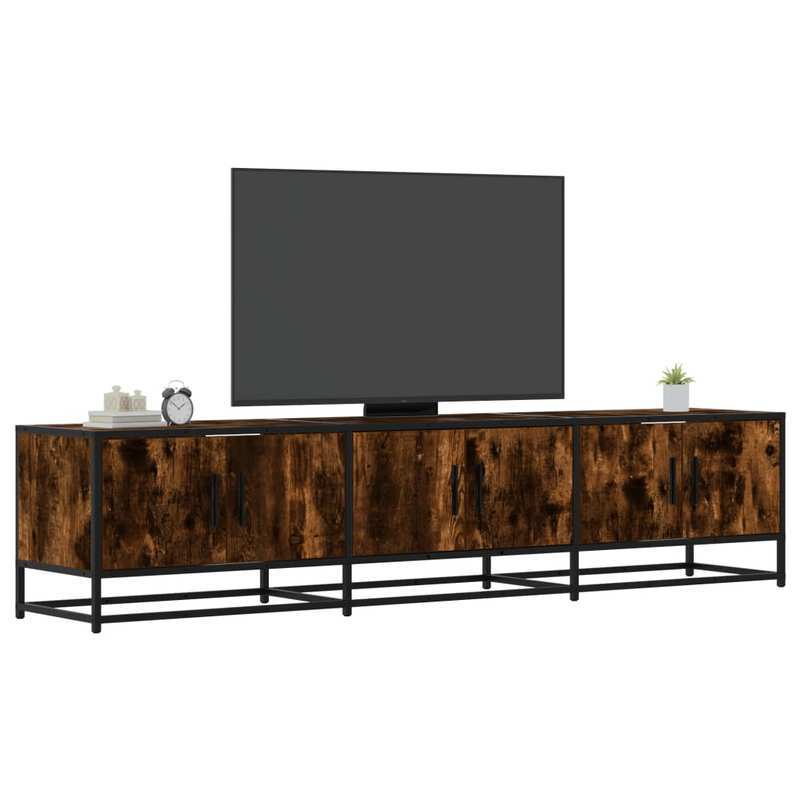 Tv-meubel – Tv-kast – Meubel – Mediawand – Gerookte Eik – 180x35x41 cm – Duurzaam Houten Materiaal