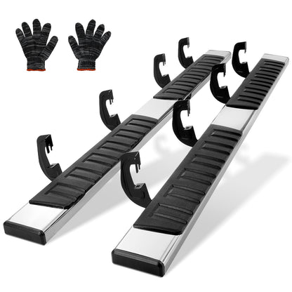 Sidebars – Zijstappen – Loopplanken – Trede – Side Steps – Roestvrij Staal – 227 kg Draagvermogen – Anti-slip Brede Treden