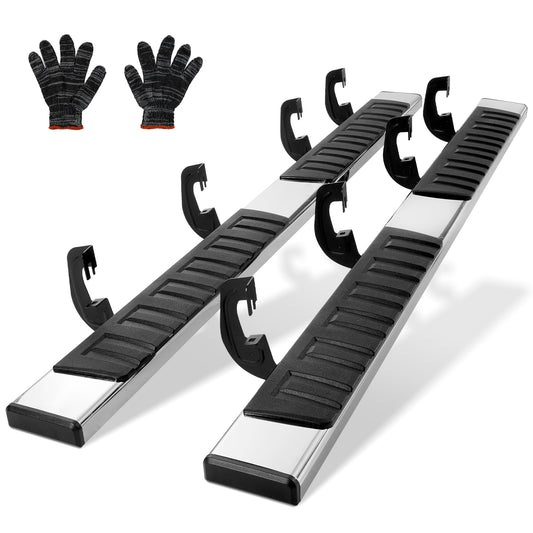 Sidebars – Zijstappen – Loopplanken – Trede – Side Steps – Roestvrij Staal – 227 kg Draagvermogen – Anti-slip Brede Treden