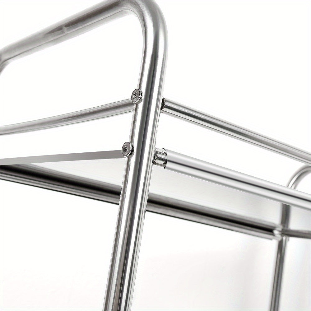 Opberwagen – Opbergwagen – Opbergrek – Werkplaatswagen – Verrijdbare Kar – 3-laags Metalen Frame – Soepele Wielen – 61x36x75 cm – Stevig & Duurzaam