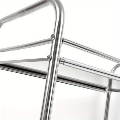 Opberwagen – Opbergwagen – Opbergrek – Werkplaatswagen – Verrijdbare Kar – 3-laags Metalen Frame – Soepele Wielen – 61x36x75 cm – Stevig & Duurzaam