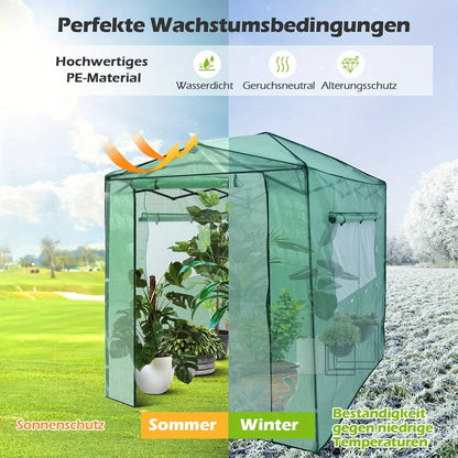 Moestuinkas – Kweekkas – Broeikas – Tuinkas – Serre – Draagbaar Pop-up Design – Dubbele Ritssluitingen Voor- En Achterzijde