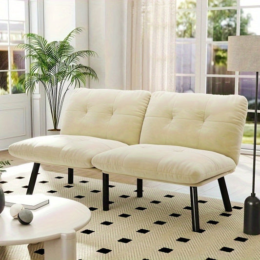 2-zitsbank – Tweezitsbank – Loveseat – Compacte Bank – Slaapbank – Modern Design – Zacht Pluche Kussens – Ruimtebesparend Formaat
