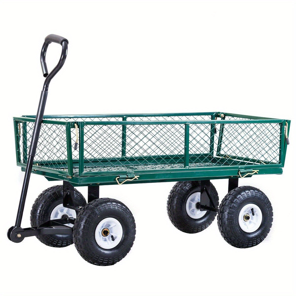 Kruiwagen – Tuinkar – Handkar – Tuinwagen – Landbouwkar – Gepoedercoat Staal – 10 Inch Luchtbanden – Inklapbaar Frame – 150 kg Draagvermogen