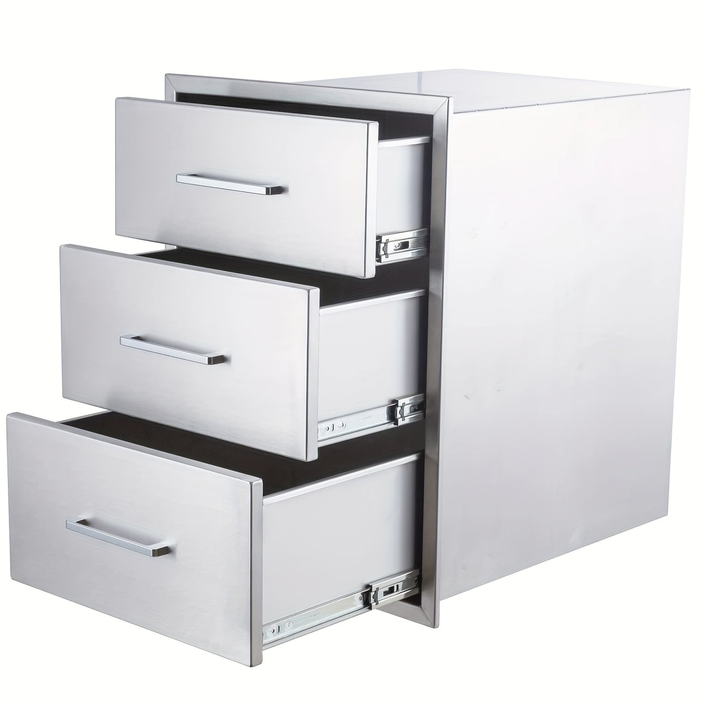 Keukenkast Organizer – Gootsteenkast Organizer – Aanrecht Organiser – Wandkast Met Laden – Keuken Opbergrek – Roestvrijstaal – Water- En Krasbestendig – 45x46x61 cm – Uittrekbare Lades Met Soepele Glijfunctie