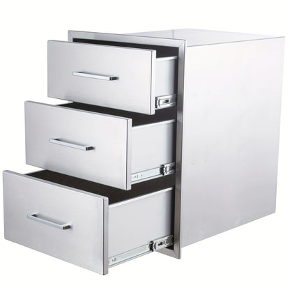 Keukenkast Organizer – Gootsteenkast Organizer – Aanrecht Organiser – Wandkast Met Laden – Keuken Opbergrek – Roestvrijstaal – Water- En Krasbestendig – 45x46x61 cm – Uittrekbare Lades Met Soepele Glijfunctie