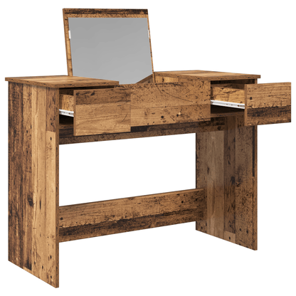 Dressing table met Mirror Old Wood 100x45x76cm
