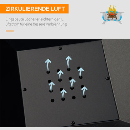 Vuurschaal – Vuurkorf – Buitenhaard – Sfeerhaard – BBQ Vuurpot – Roestvrij Staal – 45x45x34 cm – Inclusief Vonkenscherm en Vuurmand