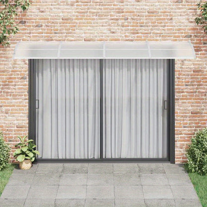 Deurkapje – Deurafdak – Deuroverkapping – Regendoek – Afdakje – Grijs Transparant – Duurzaam Polycarbonaat – 350x75 cm – Weerbestendig en Lichtdoorlatend
