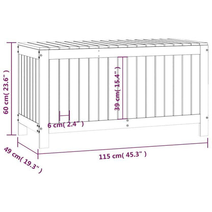 Tuinkist – Opbergbox – Kussenbox – Tuinopbergkast – Opbergkist – Massief Dennenhout – 115x49x60 cm – Weerbestendig – Minimalistisch Design