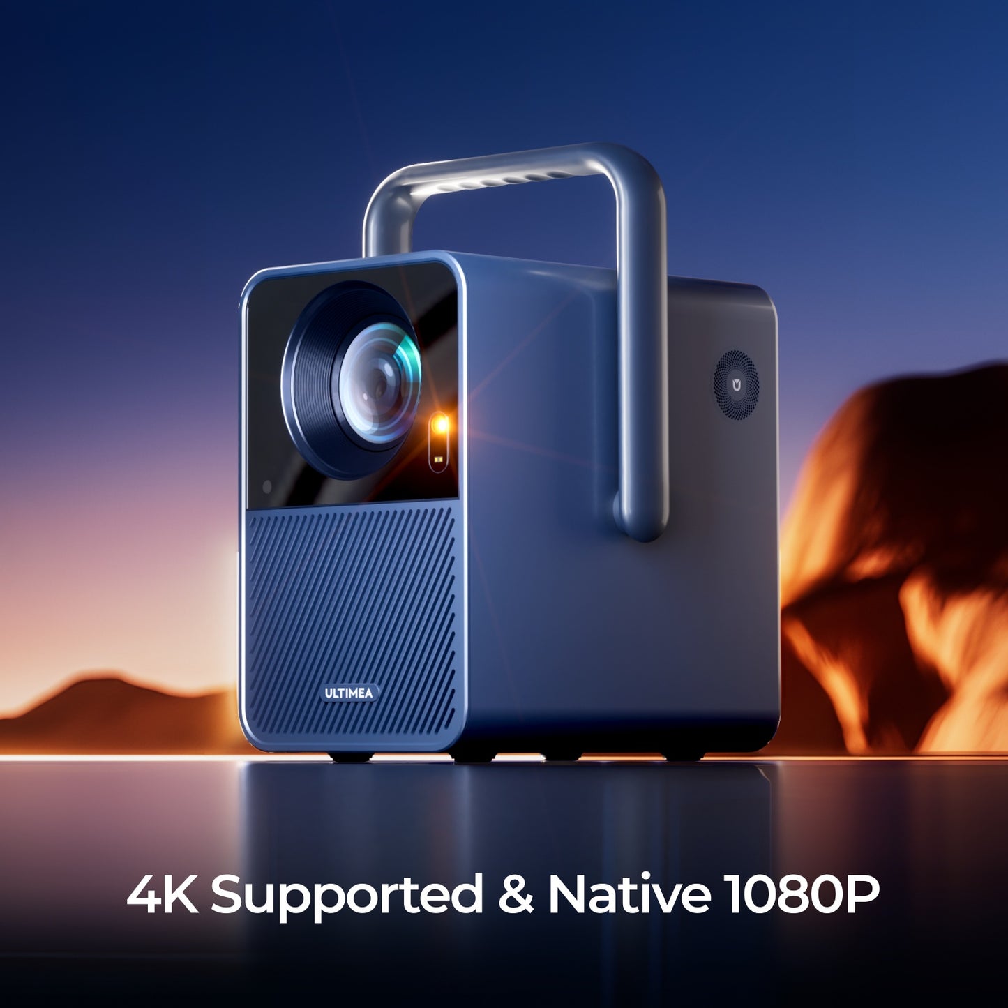Smart Projector – Projector – Beamer – Home Cinema – Android TV Projector – 1000 ANSI Lumens & HDR10 – Automatische Autofocus & Obstacle Avoidance – Midnight Blue
