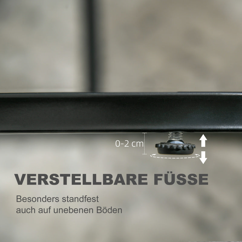 Salontafel – Koffietafel – Bijzettafel – Woonkamertafel – Zwart Stalen Frame – Stapelbaar & Marmerlook MDF Blad – 50 x 50,5 cm / 60 x 36 cm – Max 30 kg Draagkracht