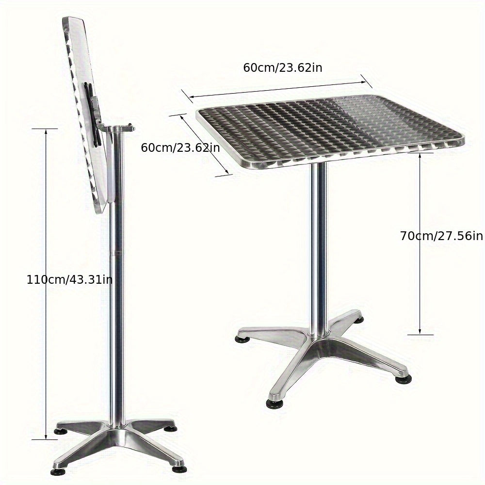 Bartafel – Barkruktafel – Bistrotafel – Barmeubel – Werktafel – Verstelbare Hoogte 70-110 cm – Duurzaam Aluminium & Krasbestendig