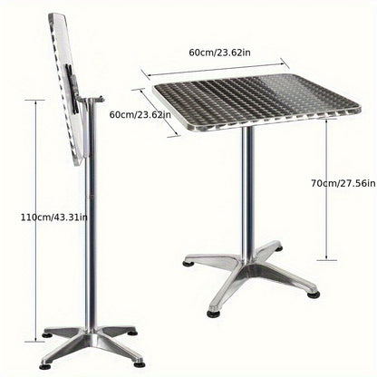 Bartafel – Barkruktafel – Bistrotafel – Barmeubel – Werktafel – Verstelbare Hoogte 70-110 cm – Duurzaam Aluminium & Krasbestendig