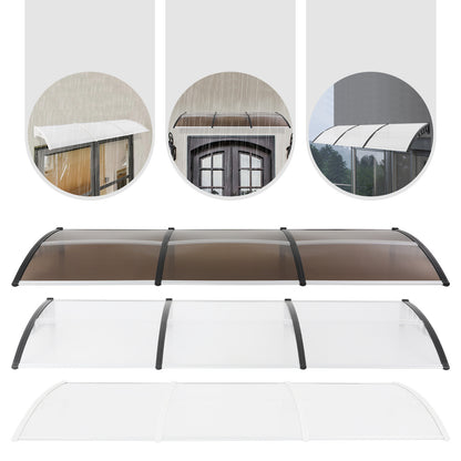 Deurkap Canopy – Boogluifel – Overkapping – Luifel – Zonnescherm – Weerbestendig Aluminium – 90 x 300 cm – Stijlvol & Duurzaam