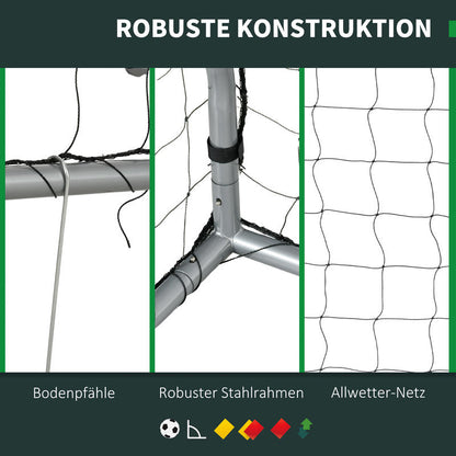 Voetbaldoel – Voetbalgoal – Doelnet – Mini Goal – Trainingsdoel – Weerbestendig – Stevig Metalen Frame 300x200x120 cm