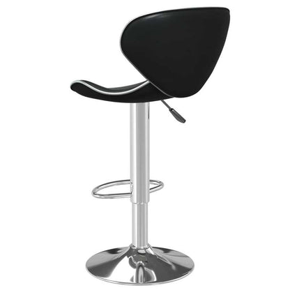 Modern Black Faux Leather Bar Stool with Backrest - Heavy-Duty & Particle Board, Square Footrest, Easy-Clean Counter Height Chair, Bar, Cafe - Assembly Required (No)