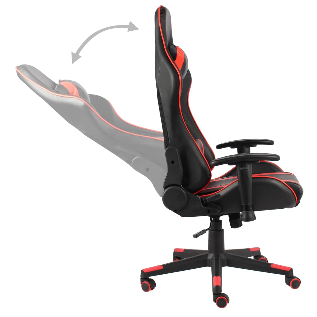 Gamingstoel – Gamestoel – Bureaustoel – Computestoel – Racingstoel – Rood Zonder Voetensteun – Ergonomische Hoge Rugleuning – Verstelbare Zithoogte