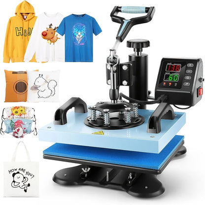 Transferpers – Hittepers – Warmtepers – Heat Press Machine – Sublimatiepers – 360° Draaibaar – 31x26 cm Persoppervlak – 650W Vermogen