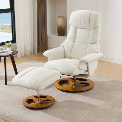 Draaifauteuil – Relaxstoel – Loungestoel – Fauteuil – Zetel – Modern Design – 360° Draaibaar – Wit – Eenvoudig Schoon Te Maken – Comfortabel Zitten