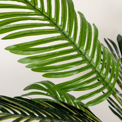 Kunstpalm – Kunstplant – Levensechte Palm – Nepplant – Decoratieve Plant – Inclusief Zwarte Pot – 150 cm Hoog – Onderhoudsvrij