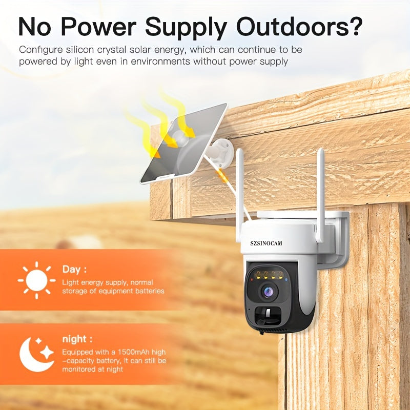 Draadloze Beveiligingscamera Set – Wifi Camera – Outdoor Camera – PTZ Beveiligingscamera – 4G Camera – 2K HD Resolutie – Zonne-energie & Bewegingsdetectie