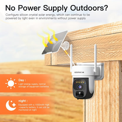Draadloze Beveiligingscamera Set – Wifi Camera – Outdoor Camera – PTZ Beveiligingscamera – 4G Camera – 2K HD Resolutie – Zonne-energie & Bewegingsdetectie