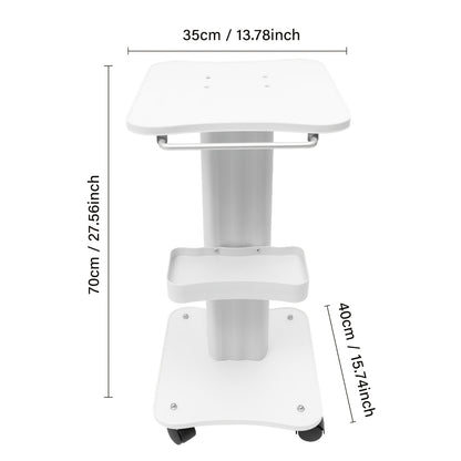 Salon Trolley – Beautywagen – Behandelwagen – Rollwagen – Opbergtrolley – Wit – Stevig Draagvermogen 40 kg – 360° Zwenkwielen Geruisloos