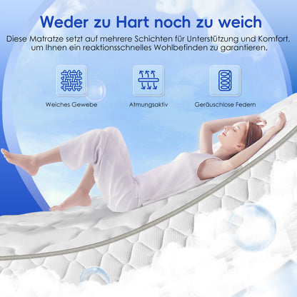 Air Mattress 140x200, Mattress 90x200, Mattress 120x200, Mattress 160x200, Mattress 90x190 with 7-Zone Pocket Spring Core, H5, H4, H3