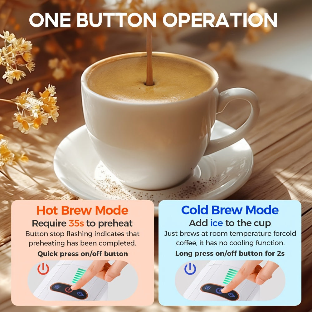 Espressomachine – Koffiezetapparaat – Pistonmachine – Capsulekoffiemachine – Koffiemachine – 19 Bar Pompdruk – Compact 0,6L Waterreservoir