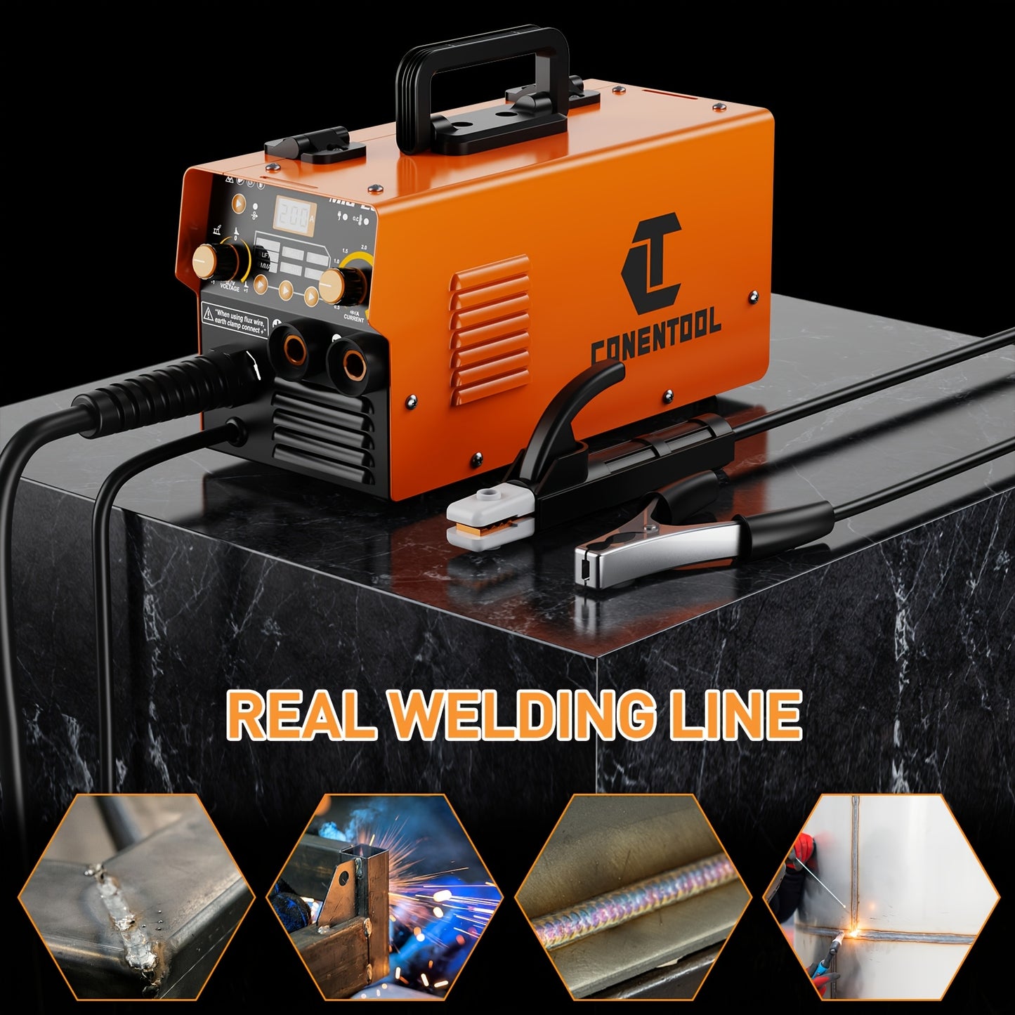 MIG Lasmachine – MMA Lasapparaat – TIG Lasser – Lasinverter – 3-in-1 Lasmachine MIG-200 – 200A Stroom – IGBT Inverter Technologie