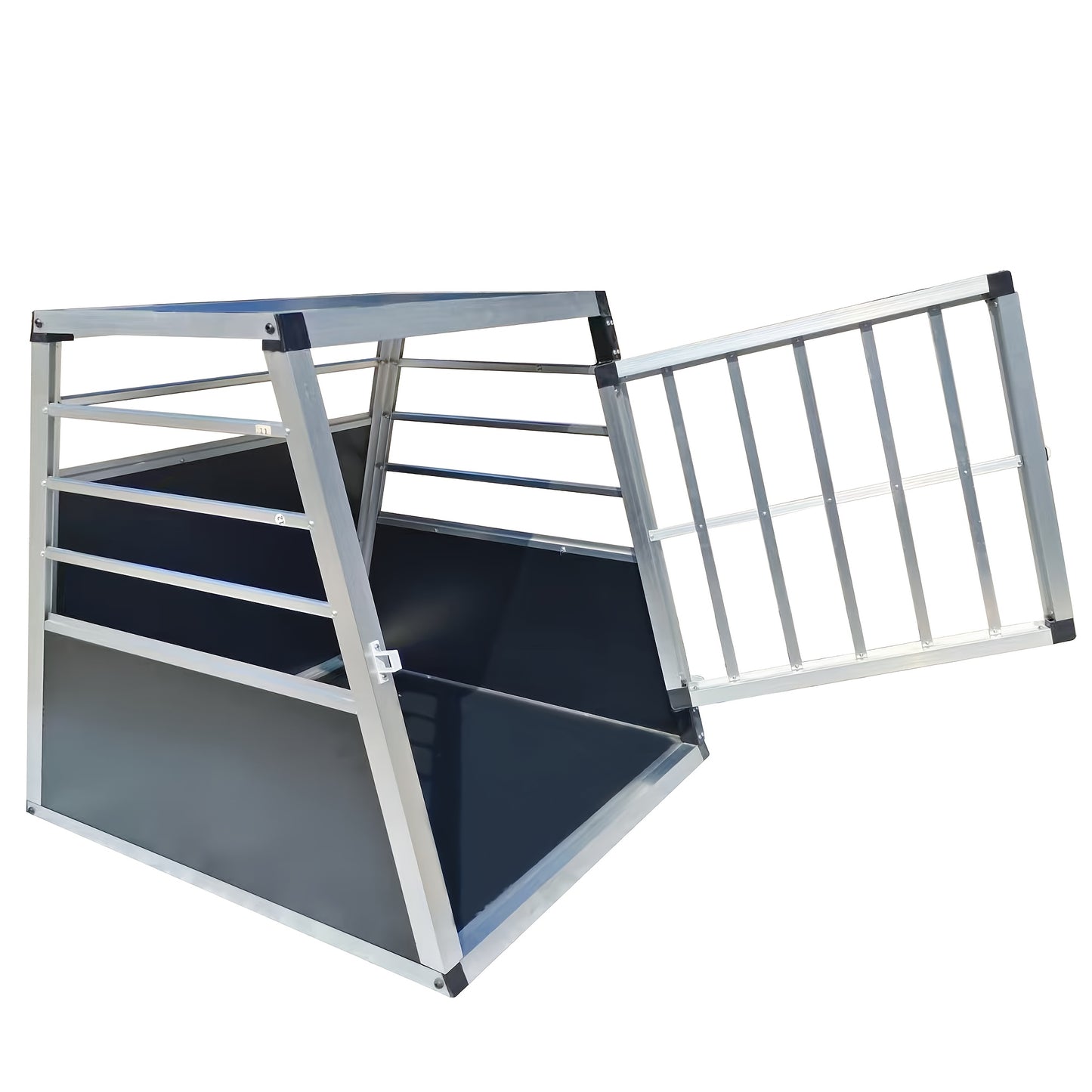 Hondenbench – Hondenreismand – Hondenkooi – Hondenbox – Transportbench – Aluminium – 54x69x50 cm – Zwart
