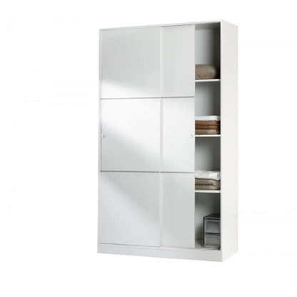Wardrobe 2 in Front of Dnoce, Bedroom Closet, Furniture with 4 Shelves And Clothes Rail, 120X50H200 Cm, Available in 4 Colors