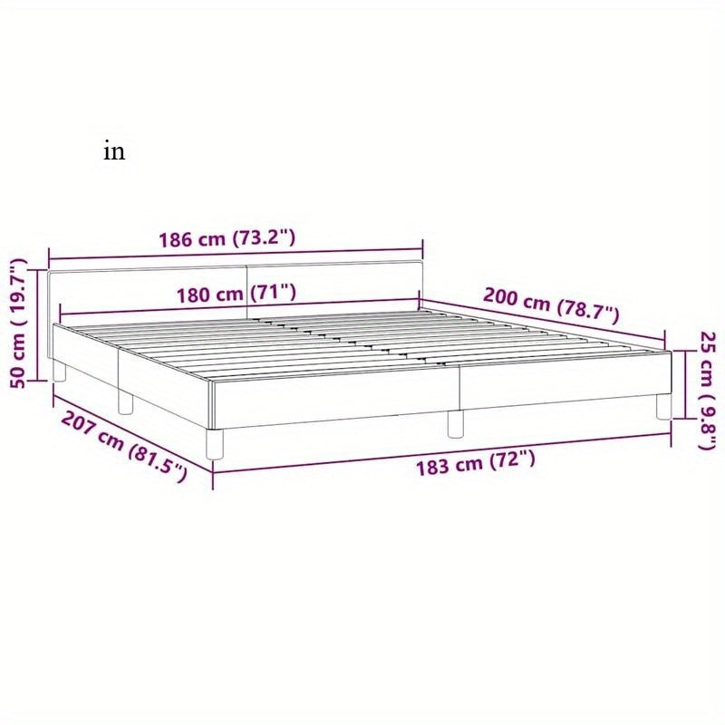 Bedframe – Bed – Tweepersoonsbed – Bedbodem – Slaapbank – Lichtgrijs Velvet – 180x200 cm – Stevig Houten Frame