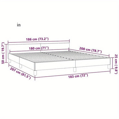 Bedframe – Bed – Tweepersoonsbed – Bedbodem – Slaapbank – Lichtgrijs Velvet – 180x200 cm – Stevig Houten Frame