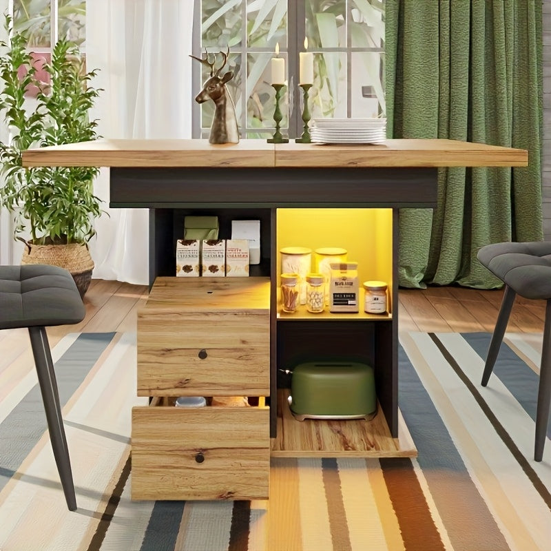 Vouwtafel – Klaptafel – Campingtafel – Tuintafel – Kampeertafel – Inklapbaar – Ruimtebesparend – Zwart – Vierkant – Met Opbergruimte