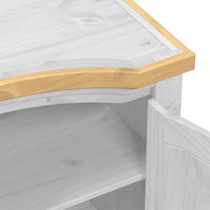Kledingkast – Garderobekast – Kleerkast – Opbergkast – Kast – Wit – Massief Grenenhout – Compact 102x52x186 cm
