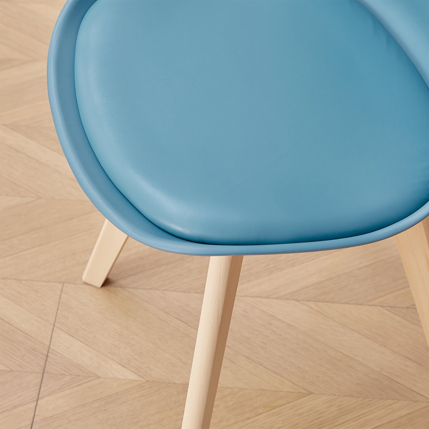 Eetkamerstoel – Stoel – Kuipstoel – Keukenstoel – Designstoel – Set Van 6 – PU Zitting – Beukenhouten Frame