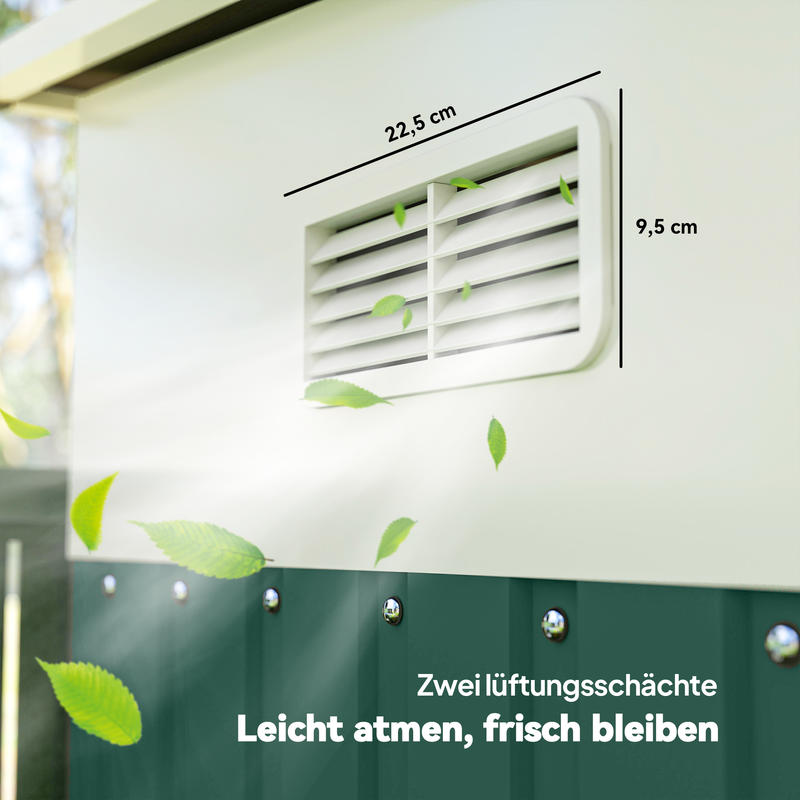 Metalen Tuinkast – Tuinschuur – Gereedschapskast – Opbergkast – Fietsenstalling – Dubbele Deuren – Stevig Verzinkt Staal – Grote Afmetingen 2,8x3,45x2,01 m