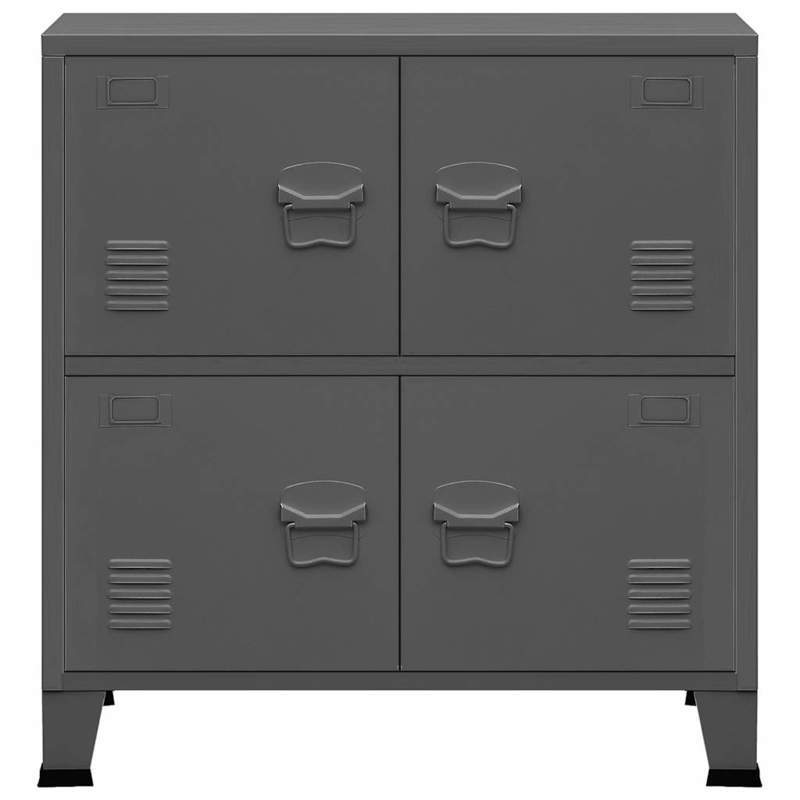 Industriële Opbergbox – Opbergcontainer – Opbergkast – Organizer – Opslagbox – Antraciet – Grote Inhoud 75x40x80 cm – Stevige Duurzame Constructie